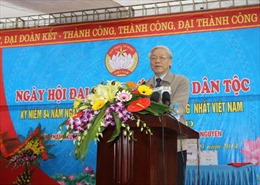 Tổng Bí thư dự Ngày hội đại đoàn kết toàn dân tại Thái Nguyên     