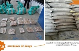 Ecuador thu giữ gần 2 tấn cocaine