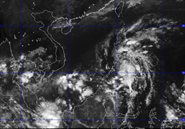 Áp thấp nhiệt đới đang vào Biển Đông 