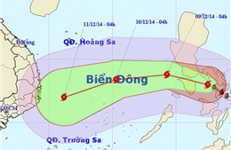 Sáng sớm mai, bão Hagupit vào phía Đông Biển Đông 