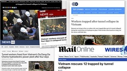 Báo chí quốc tế đưa đậm tin cuộc giải cứu 12 công nhân