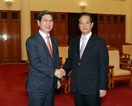 Thủ tướng Nguyễn Tấn Dũng tiếp Chủ tịch Hội Hữu nghị Hàn - Việt