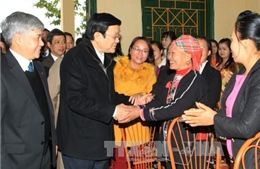 Chủ tịch nước Trương Tấn Sang thăm, làm việc tại Yên Bái 