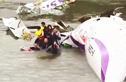 Máy bay Đài Loan rơi: Nhiều hành khách thoát chết kỳ diệu