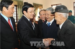 Chủ tịch nước thăm và chúc Tết tại tỉnh Hà Tĩnh