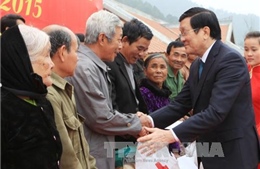 Chủ tịch nước thăm, chúc Tết tại Nghệ An 