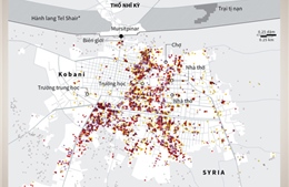 Kobane  bị tàn phá nghiêm trọng vì giao tranh