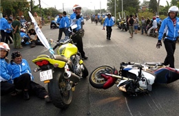 Bắt người lái môtô cán chết thành viên hộ tống đoàn đua xe đạp