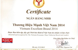MHB 8 năm liên tiếp nhận Giải “Thương hiệu mạnh Việt Nam”