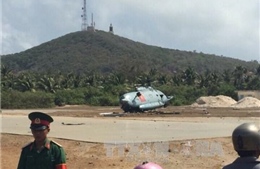 Trực thăng rơi tại đảo Phú Quý do gió giật mạnh
