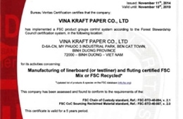 Vina Kraft nhận chứng chỉ của Hội đồng quản lý rừng FSC