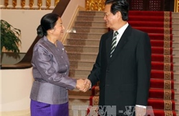 Thủ tướng Nguyễn Tấn Dũng tiếp Chủ tịch Quốc hội Lào 