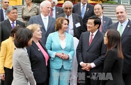Chủ tịch nước Trương Tấn Sang tiếp đoàn Lãnh tụ phe thiểu số tại Hạ viện Hoa Kỳ