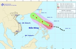 Ngày 6/4, tâm bão Maysak cách Hoàng Sa 770km về phía Đông Bắc