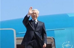 Tổng Bí thư Nguyễn Phú Trọng bắt đầu chuyến thăm Trung Quốc