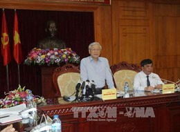Tổng Bí thư Nguyễn Phú Trọng làm việc tại tỉnh Lạng Sơn 