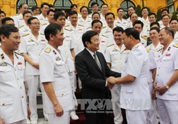 Chủ tịch nước gặp mặt đoàn đại biểu Hải quân Việt Nam 