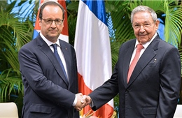 Chủ tịch Cuba hội đàm Tổng thống Pháp 
