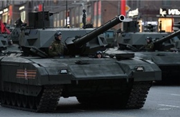 Pháo xe tăng Armata đốt cháy vỏ thép dày 1m