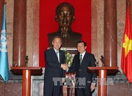 Chủ tịch nước tiếp Tổng Thư ký Liên hợp quốc Ban Ki-moon