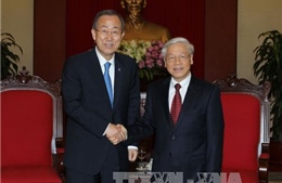 Tổng Bí thư Nguyễn Phú Trọng tiếp Tổng Thư ký Ban Ki-moon 