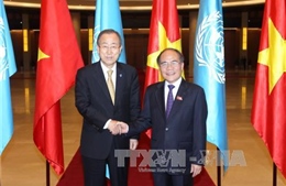 Chủ tịch Quốc hội tiếp TTK Liên hợp quốc Ban Ki-moon