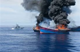 Palau đốt 4 tàu cá Việt Nam
