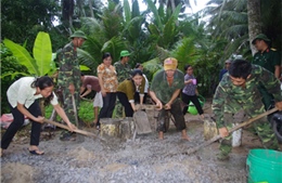 Đồng bào Khmer chung tay xây dựng nông thôn mới