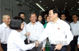 Chủ tịch nước Trương Tấn Sang tiếp xúc cử tri TPHCM