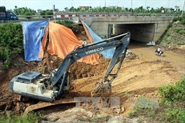 Khắc phục xong sự cố vỡ đường ống nước sông Đà 
