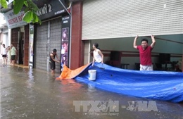 Nam Định ngập sâu sau trận mưa lớn