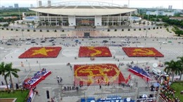 12.000 đoàn viên, thanh niên Thủ đô xếp hình cờ Tổ quốc 