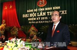 Đồng chí Nguyễn Thiện Nhân dự khai mạc Đại hội Đảng bộ tỉnh Ninh Bình 