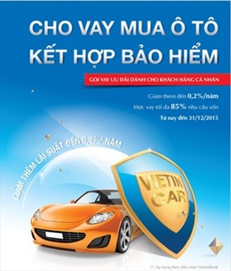 VietinBank ưu đãi cho vay mua ôtô kết hợp bảo hiểm