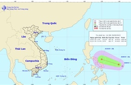 Xuất hiện áp thấp nhiệt đới gần Biển Đông