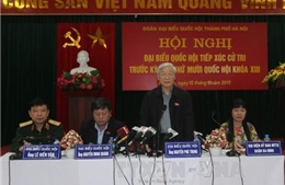 Tổng Bí thư Nguyễn Phú Trọng tiếp xúc cử tri Tây Hồ-Hà Nội