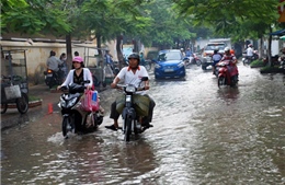 Triều cường dâng, nhiều tuyến đường thành phố Bạc Liêu bị ngập
