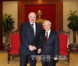 Tổng Bí thư Nguyễn Phú Trọng tiếp Tổng thống Belarus 