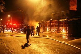 Chợ Phủ Lý - Hà Nam cháy dữ dội trong đêm 