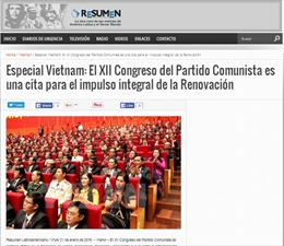 Báo chí Argentina đưa tin đậm nét về Đại hội 