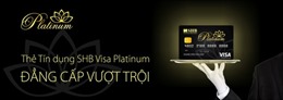 SHB phát hành thẻ SHB Visa Platinum