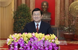 Chủ tịch nước Trương Tấn Sang chúc Tết nhân dịp xuân Bính Thân