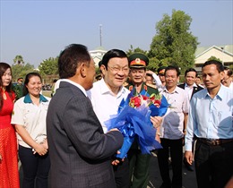 Chủ tịch nước Trương Tấn Sang chúc Tết tại Tây Ninh