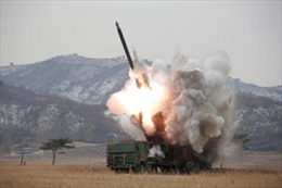 Triều Tiên dùng xe tải Trung Quốc để phóng rocket đa nòng 