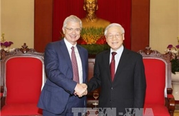 Tổng Bí thư Nguyễn Phú Trọng tiếp Chủ tịch Quốc hội Pháp 