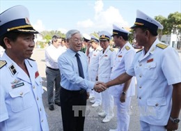 Tổng Bí thư Nguyễn Phú Trọng thăm Vùng 4 Hải quân