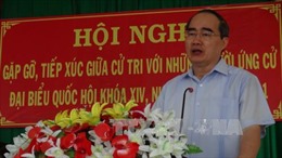 Đồng chí Nguyễn Thiện Nhân kiểm tra công tác chuẩn bị bầu cử tại TP HCM