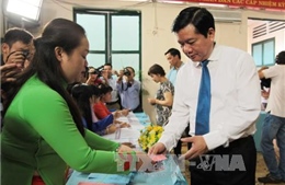 Các đồng chí lãnh đạo bỏ phiếu bầu cử tại TP.HCM