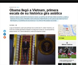 Báo chí Argentina, Italy đưa tin chuyến thăm VN của Tổng thống Mỹ