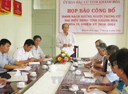 Công bố danh sách đại biểu HĐND tỉnh Khánh Hòa 